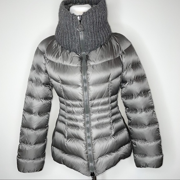 Moncler Peliade Knit Collar Puffer Down Jacket - Picture 1 of 16